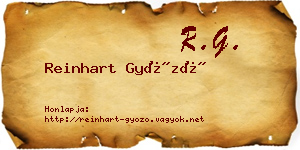 Reinhart Győző névjegykártya