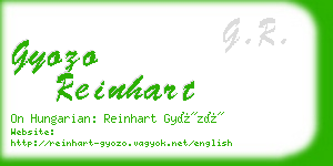 gyozo reinhart business card